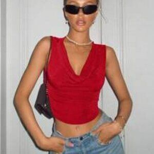 y2k Top Rojo Red